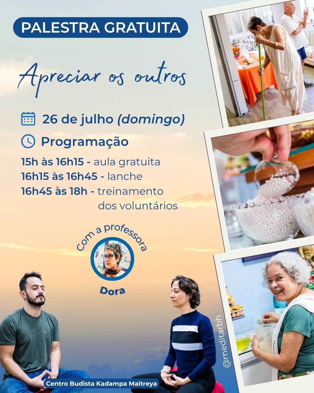 Palestra gratuita: Apreciar os outros